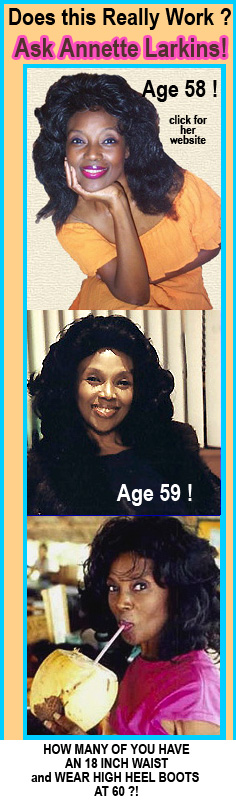 Annette Larkins proves you can look half your age at 60. No meat no cooked foods and no wrinkles at 60 Anette Larkins