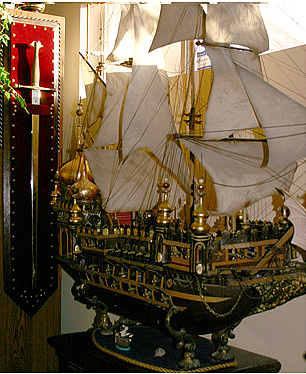 model pirate ship from To the Ends of Time