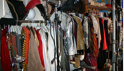 costumes of all kinds- period costumes, space costumes, retro costumes, pirate costumes, etc