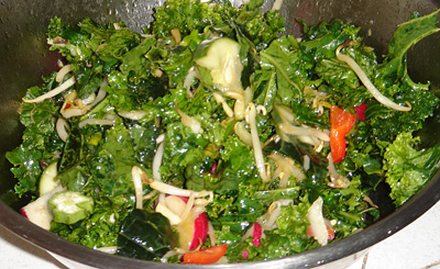 Easy fast kale salad