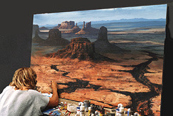 Markus painting matte painting by hand