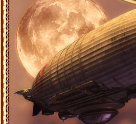 moon victorian airship romance sky  romantic travel Jules Verne high concept film