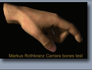Carrara hand with bones and IK