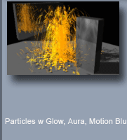 Carrara particle demo test with glowing particles using motion blur